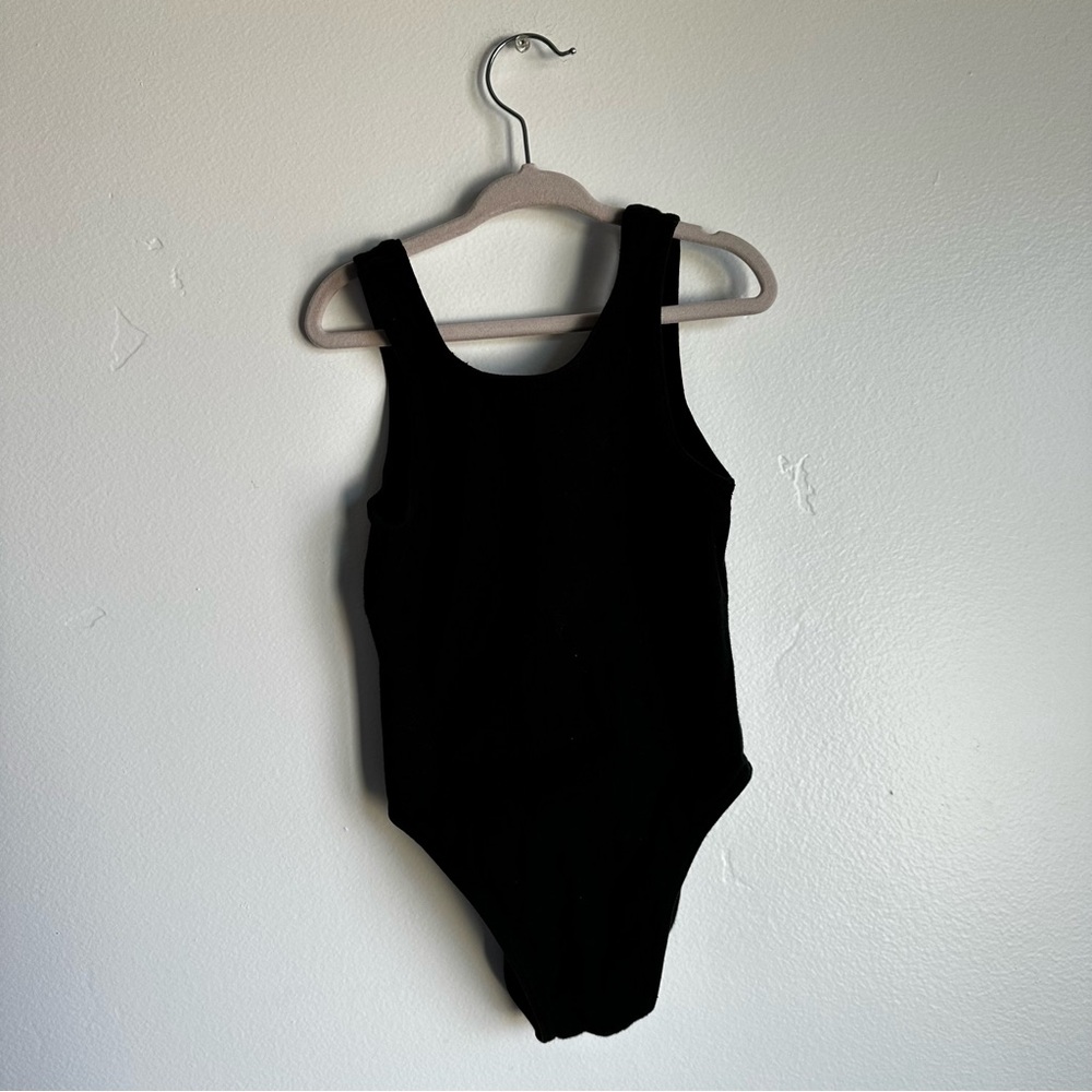 Sleek Black Kids Bodysuit